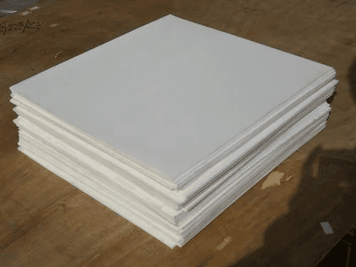 Stacked flat FRP sheets ready for dispatch